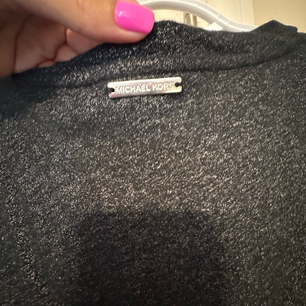 Michael Kors Shimmering Black Top - Picture 5 of 6